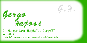 gergo hajosi business card